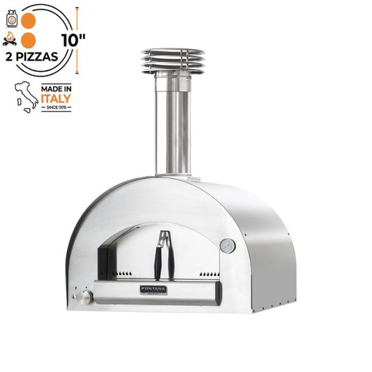 Fontana Margherita Stainless Steel Build In Gas Pizza Oven - BBQ Direct UK